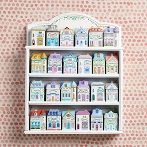 FULL SET RACK AND Lenox Spice Village 24-Piece Porcelain Spice Jar Set